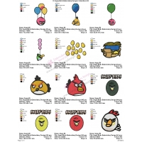 12 Angry Birds Embroidery Designs Collections 08
